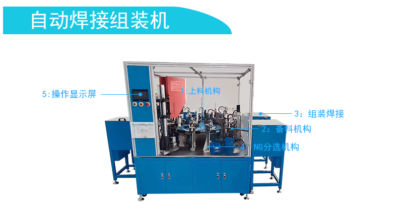 　　自动焊接组装机将上料、焊接、组装、扣上橡胶环等十二路工序进行全自动工作，显示屏操作简易解放双手，高效节约功夫成本，机械选取超声波焊接职能，智能检测遗漏产品和不良产品的分选；抵匾浼选用驰名品牌，机械安全耐用，运行不变靠得住。  　　产品具体:  　　型号:GST-YYG201A  　　电压:220VAC  　　功率:2000W  　　产能:600/H  　　尺寸:280*250*220CM  　　重量:1000KG  　　配件:信捷  　　电压频率:50Hz±2%  　　PLC:三凌  　　显示器：威伦通  　　变频器:汇川  　　振盘：创优  　　CCD视觉:基恩